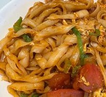 Tomato and Egg Stir-fried with Knife-cut Noodles