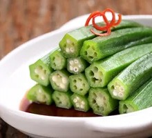 Steamed Okra with Soy Sauce