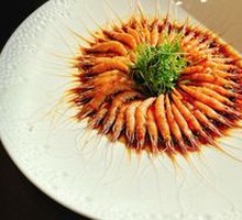 Steamed and Marinated White Shrimp