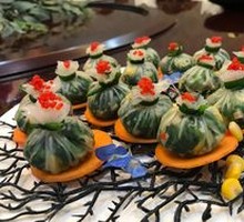 Wild Vegetable Pomegranate Dumplings