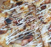 Teriyaki Octopus and Shrimp Pizza