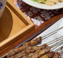 Skewered Lamb on Steel Rod