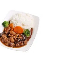 Stewed Chicken with Mushrooms Rice Bowl
