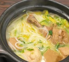 Three Fresh Chicken Leg Ribs Noodle Soup