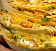 Cai Jian Bing with Egg and Pork Tenderloin