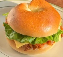 Kimchi Beef Cheese Bagel