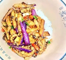 Rice with Meaty Eggplant