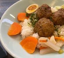 Braised Pork Meatballs Rice
