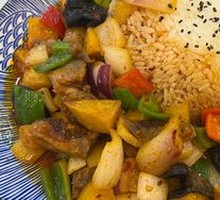 Potato and Beef Rice Bowl