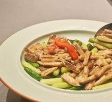 Crab Stick and Asparagus Stir-fry