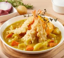 天妇罗大虾咖喱蛋包饭