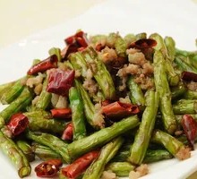 Spicy Stir-Fried String Beans with Minced Pork