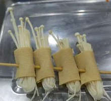 Tofu Skin Rolls with Enoki Mushrooms
