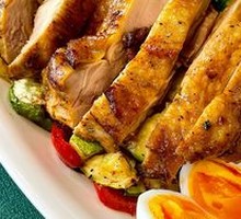 Large Spiced Roasted Chicken Leg Grain Bowl