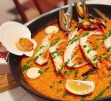 Traditional Spanish Seafood Paella