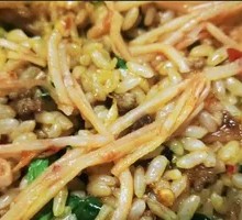 Sour Bamboo Shoots and Beef Fried Rice