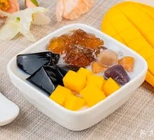 Coconut Milk Mango Grass Jelly Taro Balls Dessert