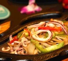 Grilled Squid on Iron Plate