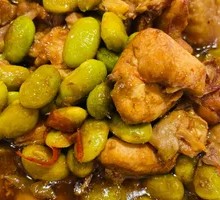 Braised Chicken with Edamame