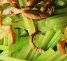 Stir-fried celery with pork