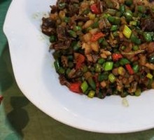 Stir-Fried String Beans, Chili and Pork