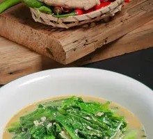Salted Egg Yolk Mustard Greens