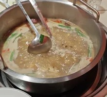 Clear Soup with Green Peas and Corn