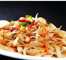 Meat and Egg Fried Rice Noodles