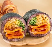 Pan-Fried Bacon Purple Rice Rice Balls