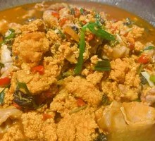 Iron Plate Fish Balls and Spring Onion