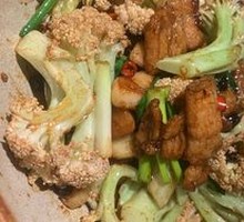 Pork Belly Stir-Fried with Cauliflower
