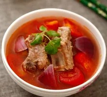 Tomato and Pig Liver Soup