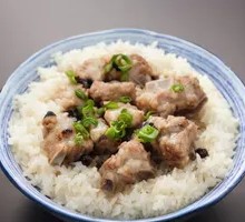 Steamed Spare Ribs with Fermented Black Beans Rice