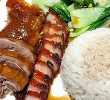 Cantonese Roast Duck Rice with Char Siu