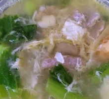 Salted Egg Bok Choy Pork Soup Rice