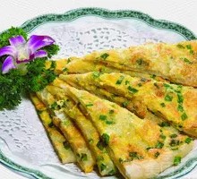 Scrambled Egg and Green Onion Pancake