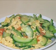 Cucumber and Egg Stir-fry