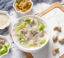 Shiitake Pork Ball Porridge