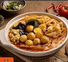 Fish tofu hot pot with potato noodles
