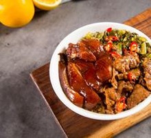 Pork Trotter and Stir-Fried Duck Rice