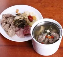 Dried Vegetable and Pig Lung Soup