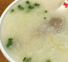 Salted Pork and Meatball Rice Porridge