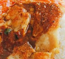 Black Pepper Chicken Rice with Tomato and Egg