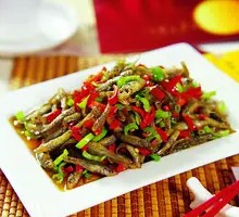 Chinese Scallion Fish and Shrimp Stir-fry