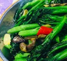 Stir-fried Bok Choy with Chicken Offal