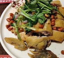 Red Onion Drizzled Poached Chicken