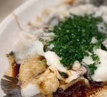 Scallion Oil Steamed Sea Bass
