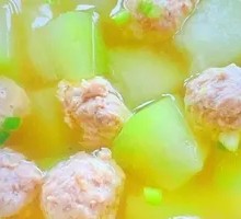 Chicken Breast Meatball Winter Melon Soup