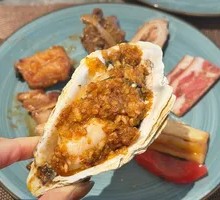 Grilled Garlic Oysters