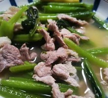 Stir-Fried Greens with Pork